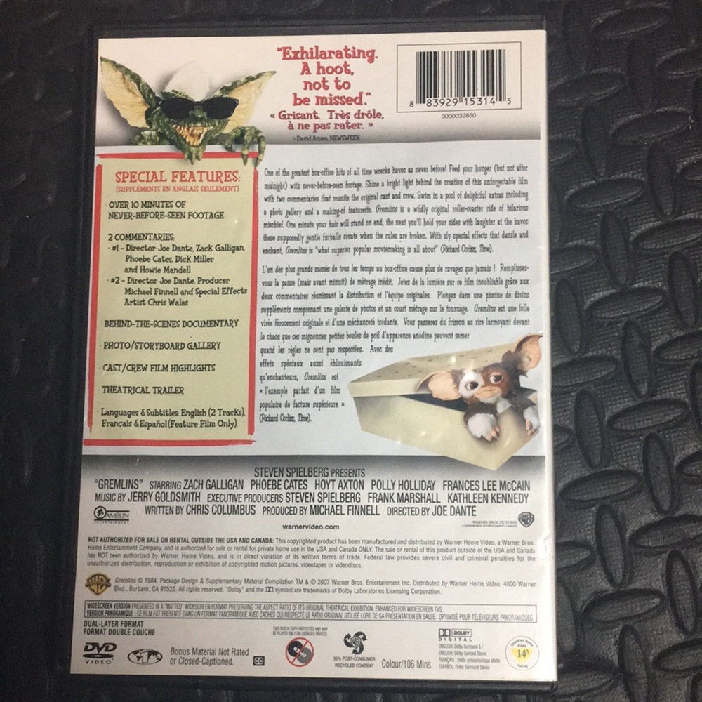 Gremlins DVD - Picture 2 of 3